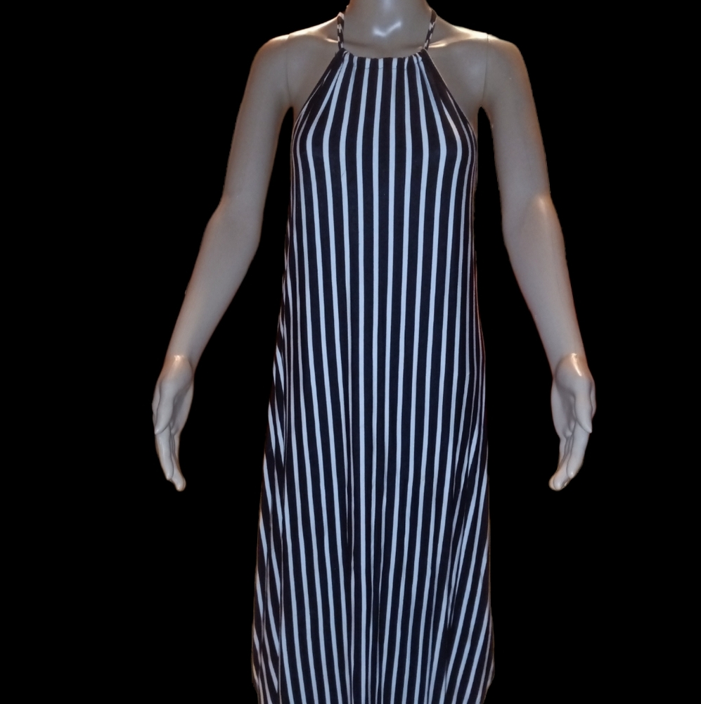Pin Stripe Maxi Dress and Purse